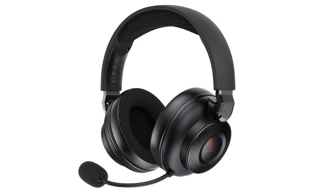 ACEFAST H15 Gaming Wireless Headset with Microphone 2.4G Bluetooth-compatible RGB Light Gaming Headphone - Black